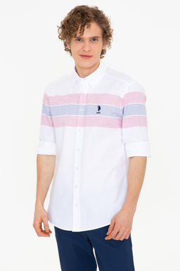 Мужская красная рубашка с длинным рукавом - U.s. polo assn фото 3