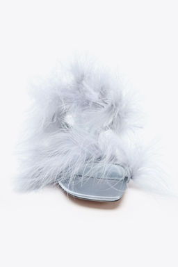 FEATHER HEELED SANDALS - Zara фото 9