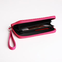 Кошелёк на молнии, цвет фуксия - Simaland фото 4