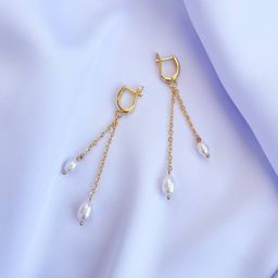 Серьги из Жемчуга на цепочке