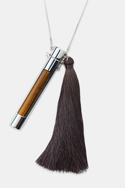 METAL TUBE FRINGE NECKLACE - Zara фото 3