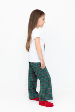 К 1640/белая лилия,шотландская клетка пижама дет - Crockid фото 4