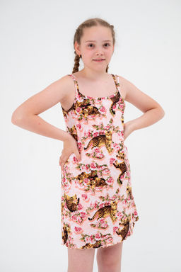 Ночная сорочка детская из кулирки Оливия киса - Амадэль фото 8