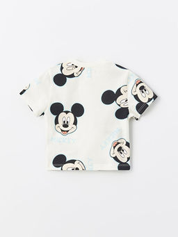 Bisiklet Yaka K?sa Kollu Mickey Mouse Bask?l? Erkek Bebek Ti??rt ve ?ort 2li Tak?m - Waikiki фото 3
