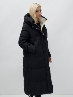 Пальто зимнее MTFORCE 9625Ch женское черное утеплитель 270 г/м²  фото 10