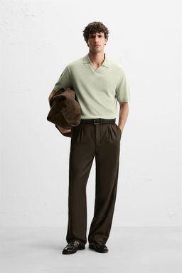 TEXTURED KNIT POLO SHIRT - Zara фото 2