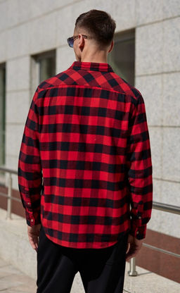 Рубашка фланель F121-0460 red-black - Fine joyce фото 11