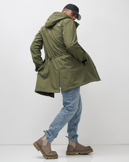 Парка спортивная мужская с капюшоном softshell цвета хаки 9565Kh - Mtforce фото 16