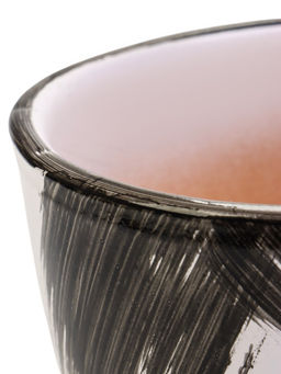 Горшок для цветов Штрих, 1 л, d=15 см, h=13 см, с поддоном, керамика, белый - Simaland фото 2