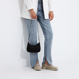 Сумка багет из искусственной кожи,19х15х6.5 см, чёрный цвет - Nazamok фото 8