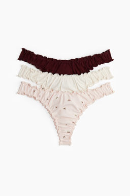 Pack de 3 bragas thong con ribete sobrehilado - H&m фото 2