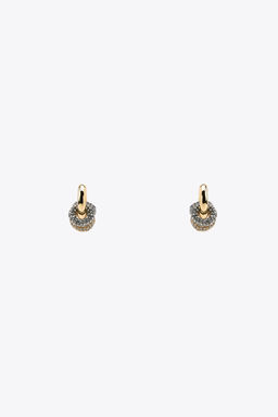 COMBINED GLITTER HOOP EARRINGS - Zara фото 2