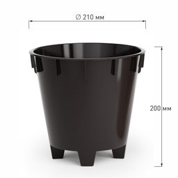 Горшок цв. "Лея" 5л двойной (графитовый) М8834