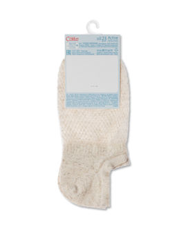 Цена за 2 пары. Носки Короткие CONTE Ультракороткие носки со льном ACTIVE бежевый - Conte elegant фото 5