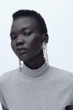 RIBBED HIGH NECK T-SHIRT - Zara фото 23