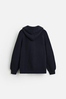 PURL KNIT HOODED CARDIGAN - Zara фото 6