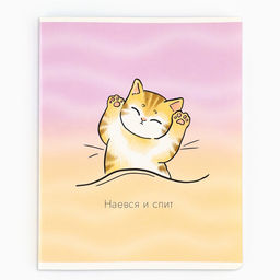 Цена за 3 шт. Тетрадь в клетку, 48 л., А5, на скрепке, блок №1 «Котик с лапками» МИКС