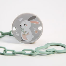 Держатель для соски - пустышки на цепочке Зайка - Крошка я фото 3