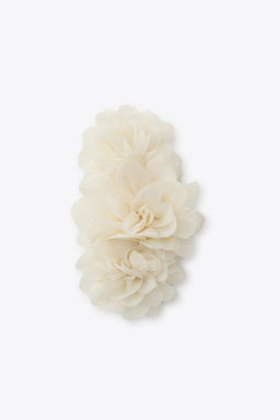 ORGANZA FLOWER SHEEPSKIN CLIP - Zara фото 2