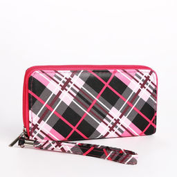 Кошелёк на молнии, цвет розовый