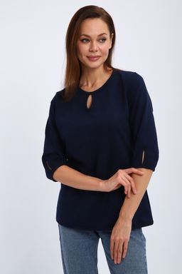 Кофта женская из футера 2-н Анфиса темно синий