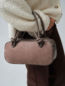 Замшевая сумка Curl DBR 31363 капучино  фото 3
