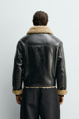 DOUBLE-FACED LEATHER EFFECT JACKET - Zara фото 3