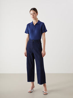 Polo Yaka Dokulu Kad?n Ti??rt