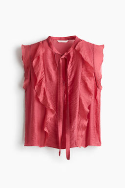 Blusa de volantes con cuello fular - H&m фото 3