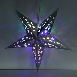 Новогоднее ёлочное украшение звезда с гирляндой «Космическое небо», 45×45 см, модель G-12