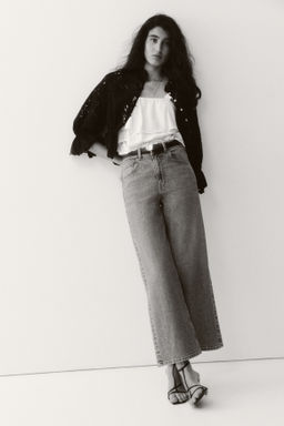 Wide High Waist Ankle Jeans - H&m фото 7