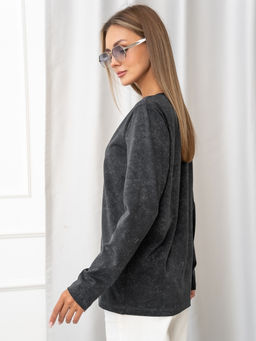 Лонгслив с эффектом варенка (хлопок 95%, лайкра 5%) - Binita фото 5