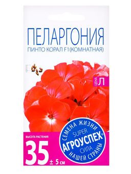 Семена цветов Пеларгония "Пинто Корал", F1, 4 шт