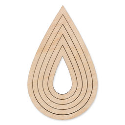 Заготовка для декорирования Mr. Carving ВД-1149 Формы для эпоксидной смолы фанера 0.6 см 5 шт Капли