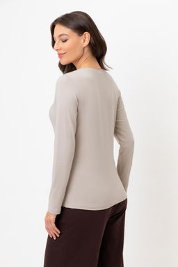 ЕВТ 3263/серо-бежевый джемпер жен