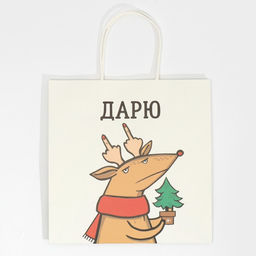 Пакет подарочный Дарю Счастье, 22 22 11 см - Дарите счастье фото 5