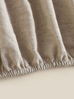 Простыня на резинке 2-спальная SL Home Linen collection, 160200+30 см, бежевая, полулён - Sima-land home фото 11