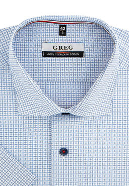 Сорочка мужская короткий рукав GREG 125/101/3314/Z/1p