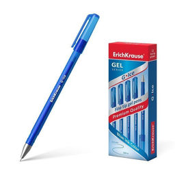 Цена за 2 шт. Ручка гелевая ErichKrause G-ICE 0,5 мм синяя, круглый корпус