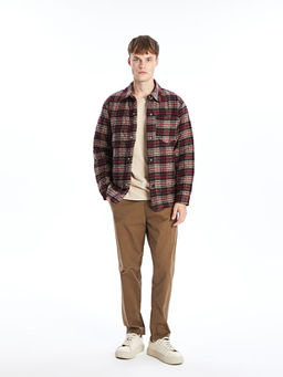 Regular Fit Uzun Kollu Ekose Erkek G?mlek Ceket