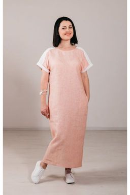 70% лен, 30% вискоза Платье визуально скрывает «лишнее» - Новый лен фото 5