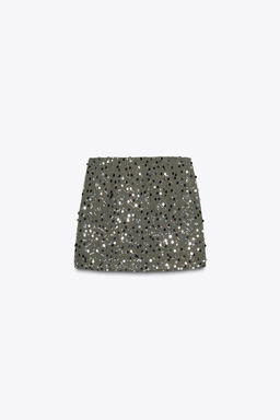 SEQUIN CROSSOVER MINI SKIRT - Zara фото 3