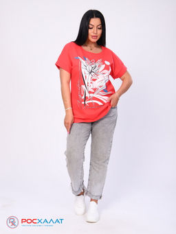 Женская футболка с принтом коралловый КФ-01 (6)