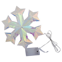 ULD-R512 3АА SNOWFLAKE Светильник декоративный Снежинка, на батарейках 3AA (не в/к). 100 светодиодов. Белый свет. Цвет корпуса радужный. TM Uniel - Volpe фото 2