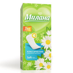Прокладки ежедневные Милана Classic Deo Soft Травы, 20 шт/