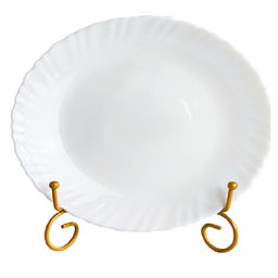 Тарелка плоская 19 см JEWEL белая (стеклокерамика) (ПС0032-48)