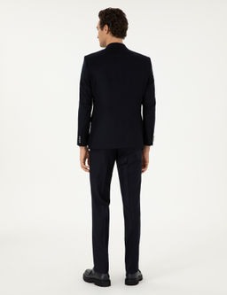 Темно-синие тканевые брюки узкого кроя - Cacharel фото 4