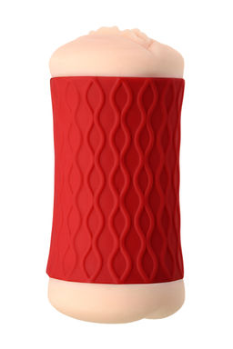 Мастурбатор двусторонний JOS NADIN, TPR, телесный, 14,5 см  фото 3