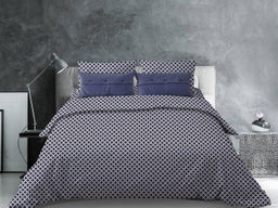 Наволочка 40*40 см, бязь Комфорт (220) (Виши, темно-синий)