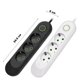 Сетевой фильтр удлинитель 3 розетки, 3 USB, 2 метра , выключатель, черный - 1000 деталей фото 2